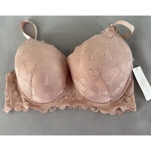 Adrienne Vittadini Bra New Underwire Lace 40DD Pink Everyday.